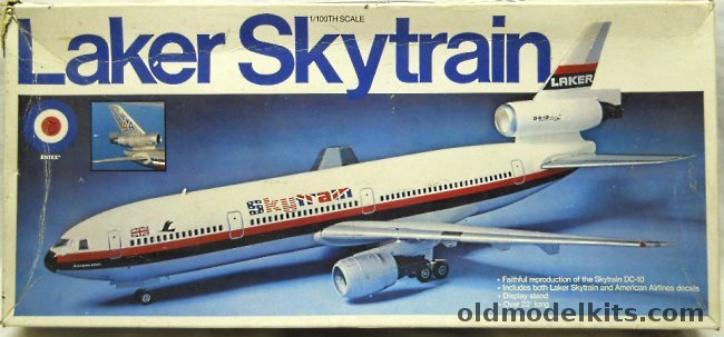 Entex 1/100 McDonnell Douglas DC-10 - American Airlnies or Laker Skytrain, 8530 plastic model kit